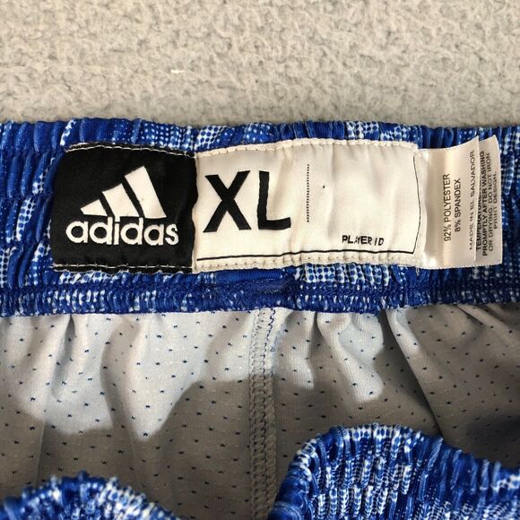 Adidas Shorts Mens Extra Large‎ Blue Athletic graphic Logo Spell Out Athleisure - Picture 4 of 9